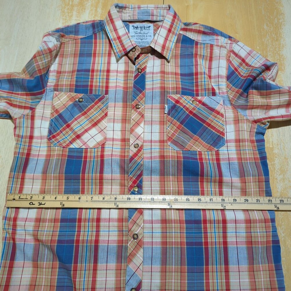 Levi's Strauss & Co. Men's Plaid Long Sleeve Button-Up vintage Shirt X Large - Picture 12 of 15